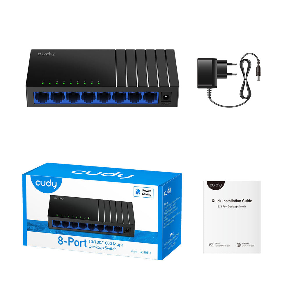 Switch Ethernet Gigabit 8 Ports Cudy