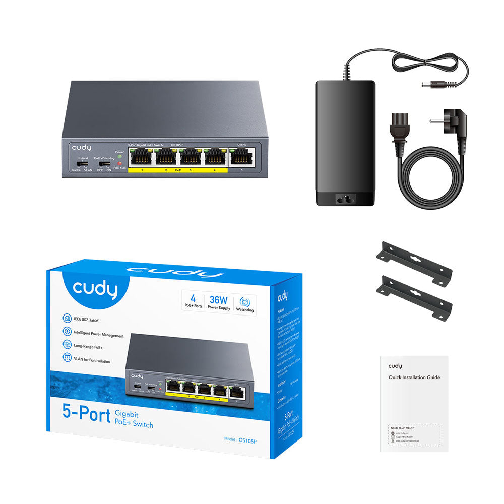 Switch Ethernet 4 Ports POE Cudy - Pro