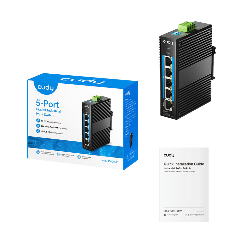 Switch Ethernet 4 Ports POE Cudy - Industriel