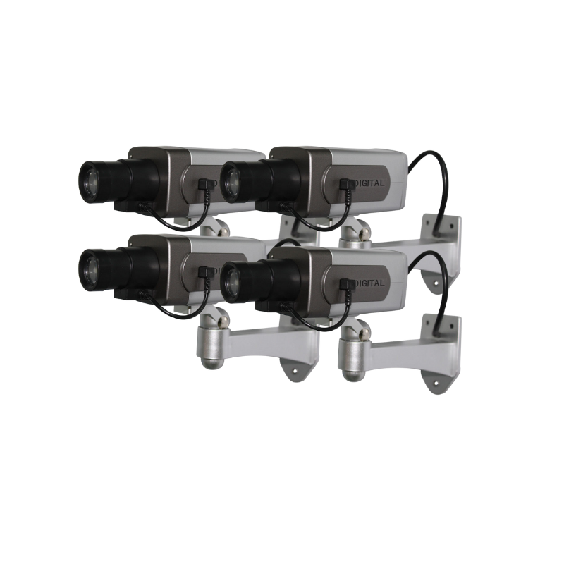 Pack de 4 caméras de surveillance factice pour la dissuasion