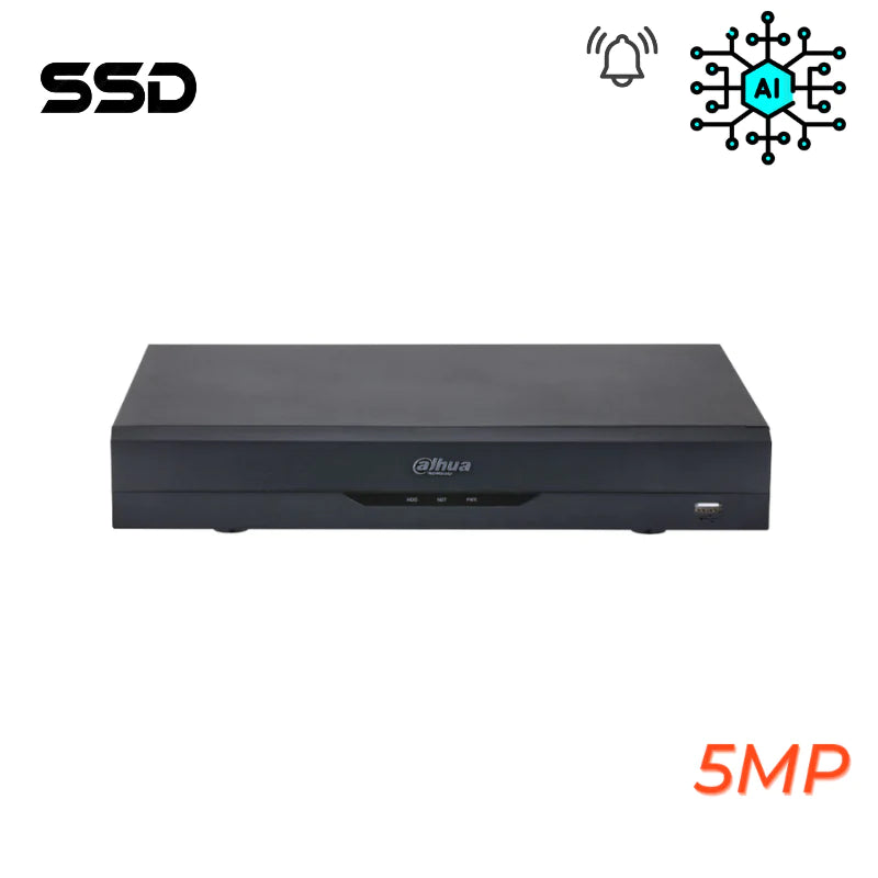 Enregistreur de vidéosurveillance DAHUA 8 canaux analogique très haute définition 5MP avec SSD 1TO et sortie d'alarme