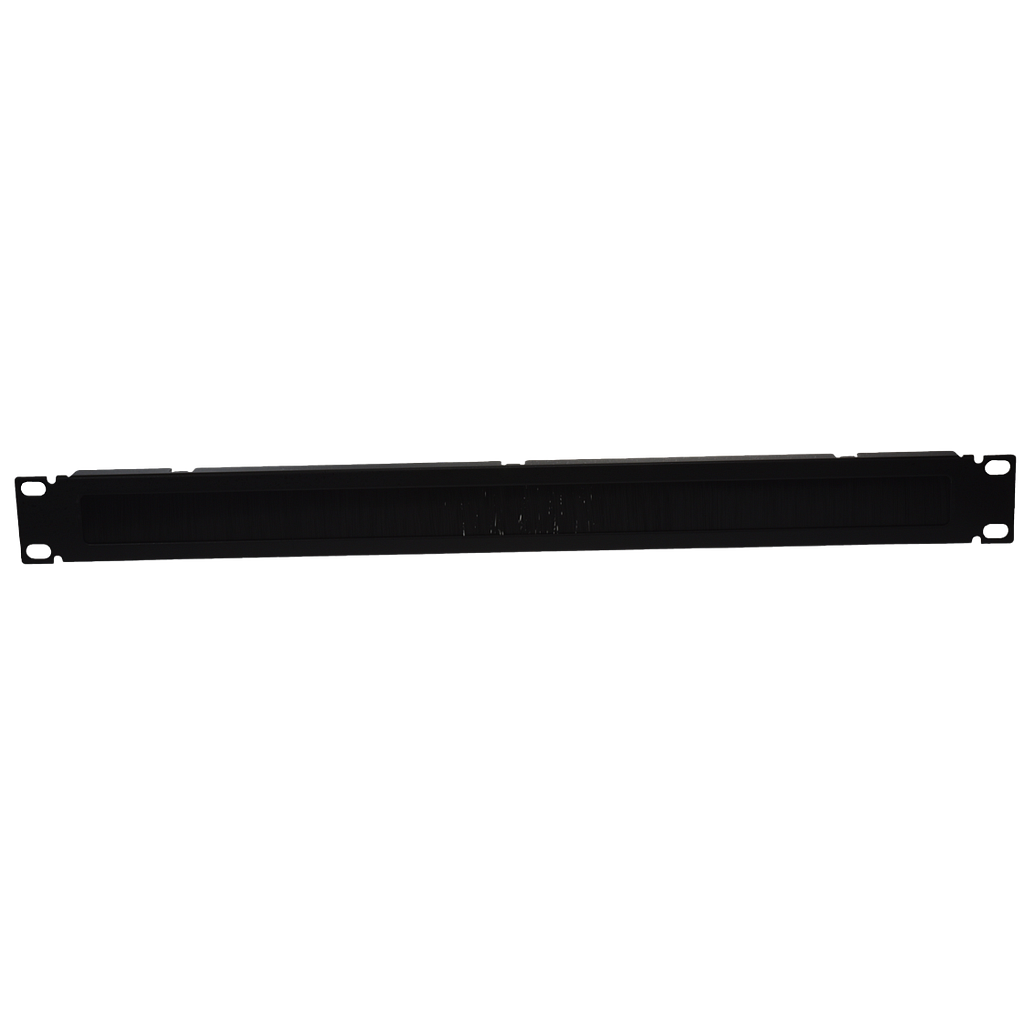 PASSE CÂBLE 1U 19" AVEC BROSSE NOIR