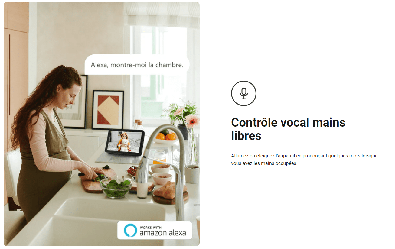 Caméra de surveillance motorisée pour l'intérieur avec détection de mouvement et haut parleur - Direct - Sécurité - Boutique