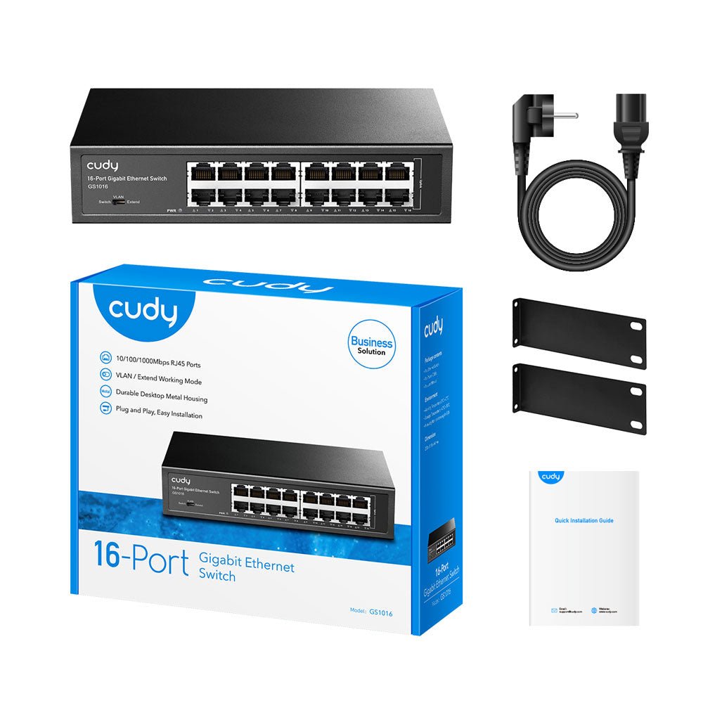 Switch Ethernet 16 ports Gigabit - Direct - Sécurité - Boutique