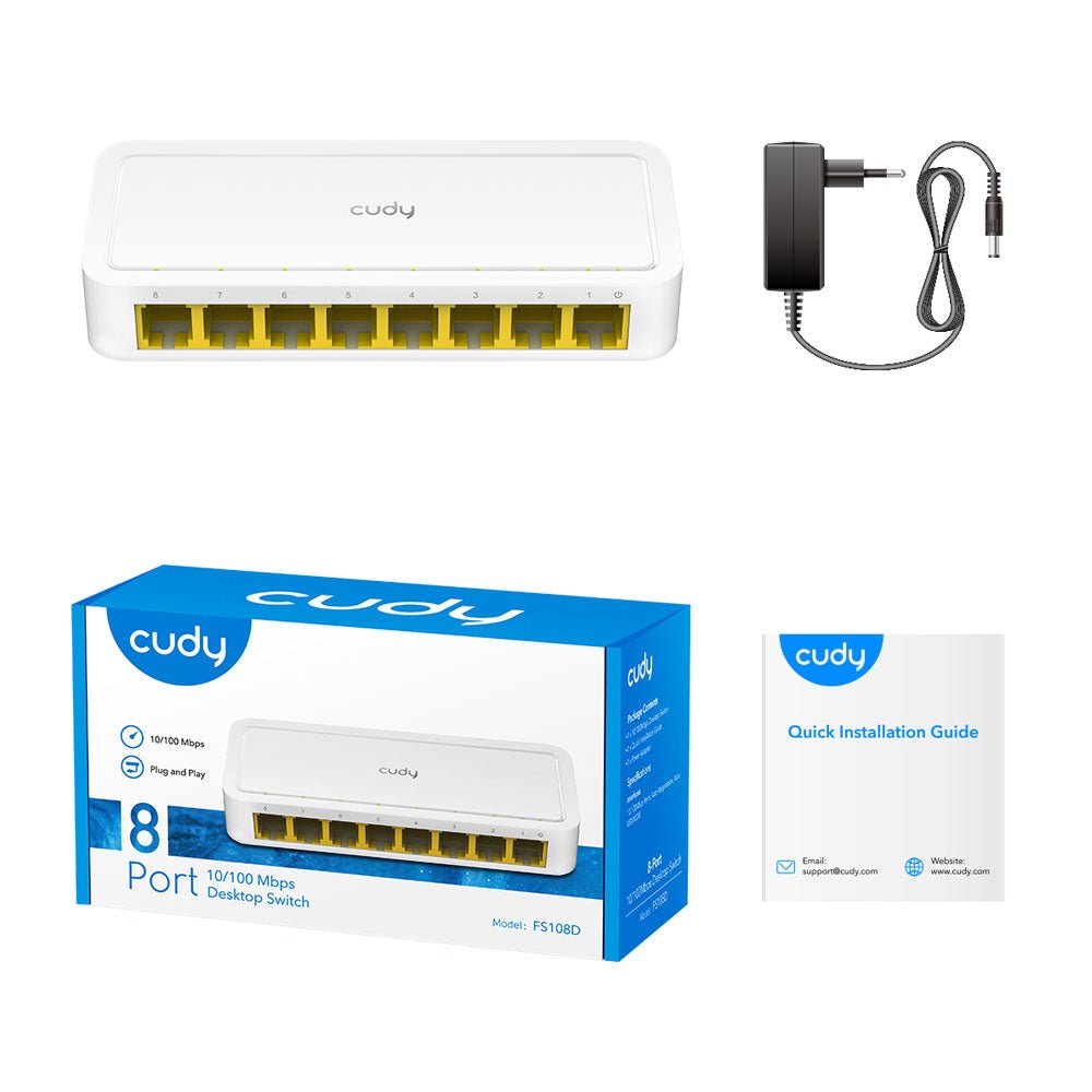 Switch Ethernet 8 ports - Direct - Sécurité - Boutique