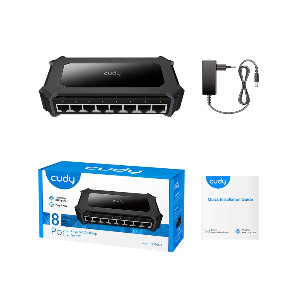 Switch Ethernet 8 ports Gigabit - Direct - Sécurité - Boutique