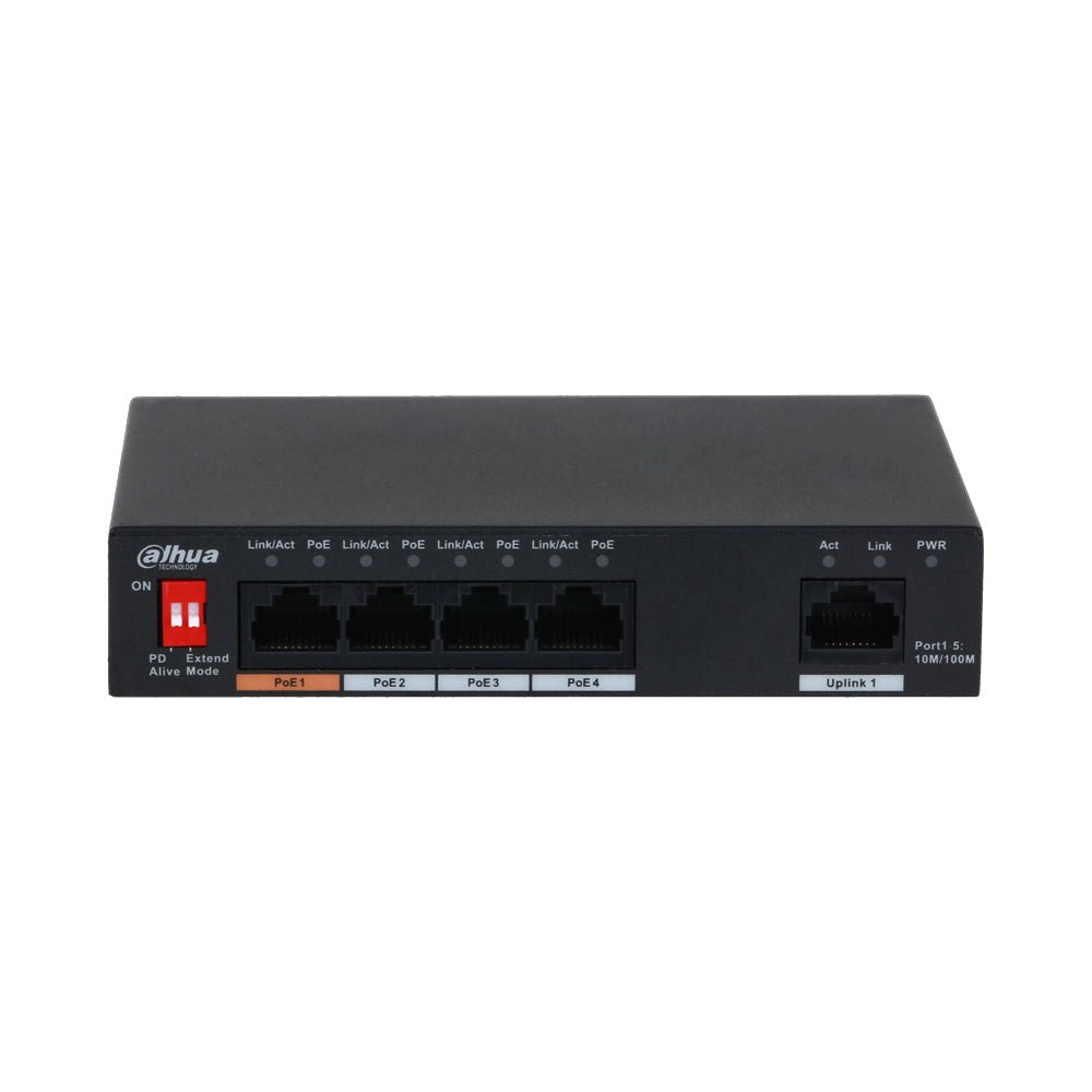 Switch POE 4 ports DAHUA - Direct - Sécurité - Boutique