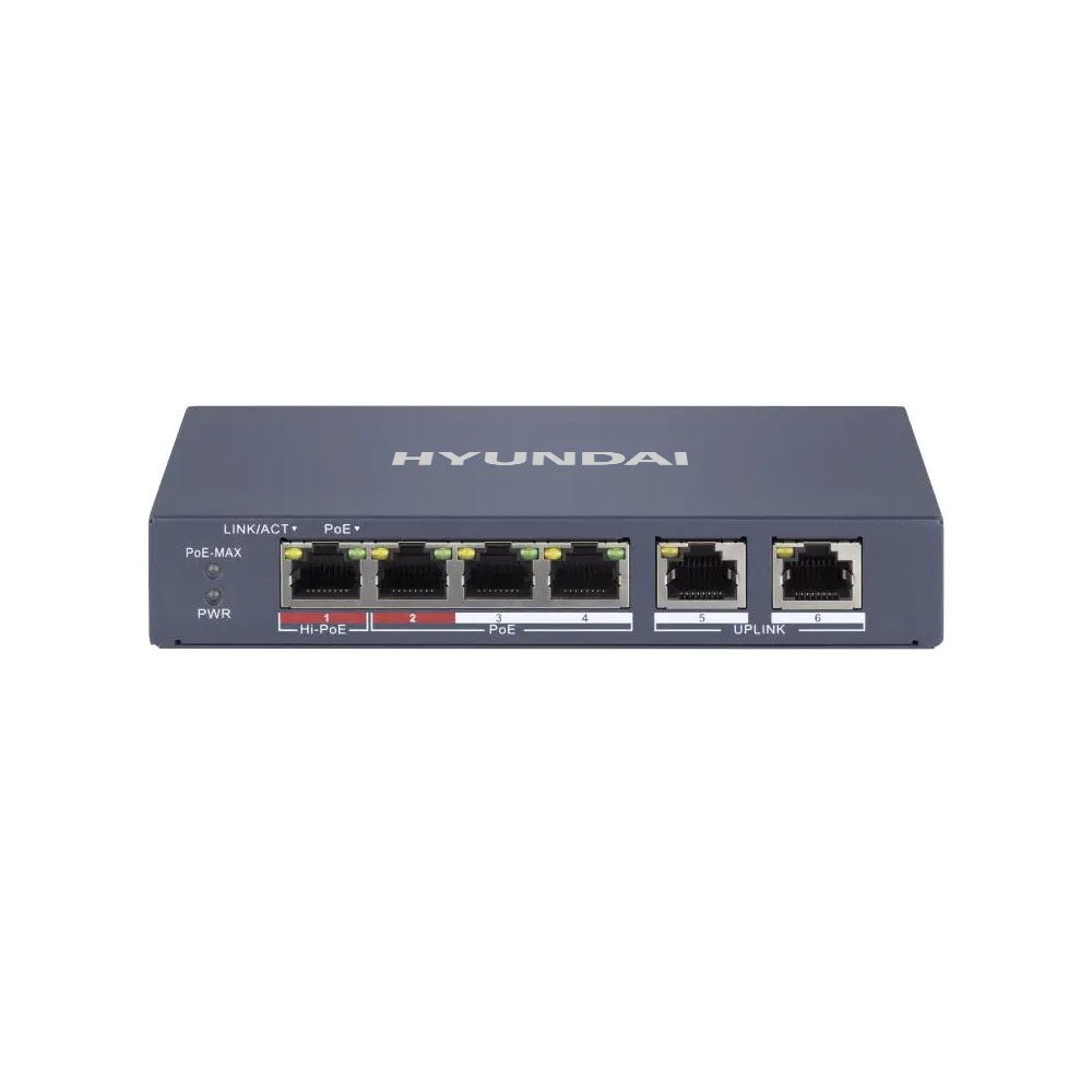 Switch POE gérable 4 ports HYUNDAI - Direct - Sécurité - Boutique