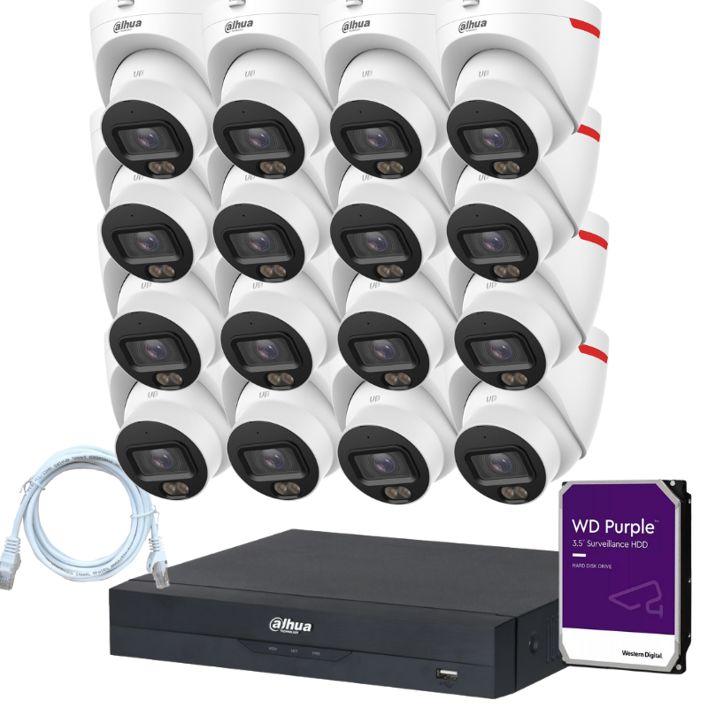 Kit de 16 caméras de surveillance DAHUA - Série WizColor
