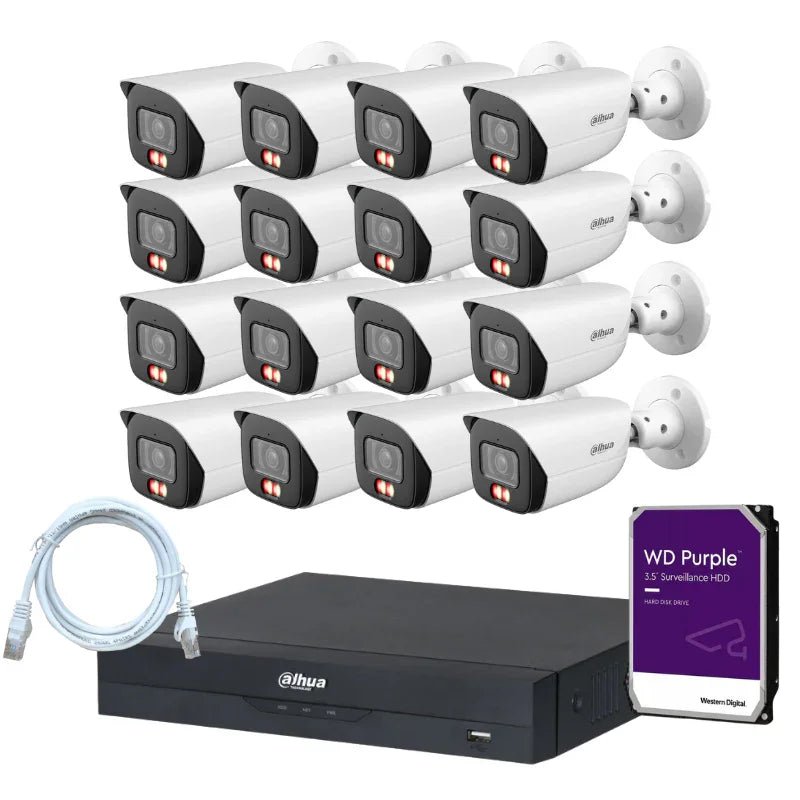 Kit de 16 caméras de surveillance extérieure DAHUA - Série Pro