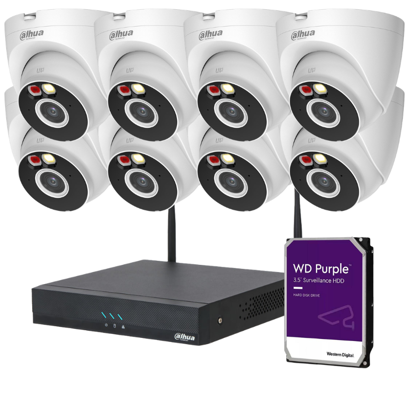 Kit de 8 caméras de surveillance DAHUA - WiFi sans fil