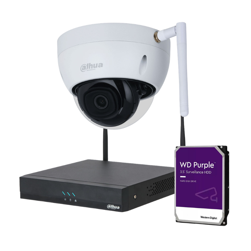 Kit de 1 caméra de surveillance DAHUA Anti-Vandalisme - WiFi sans fil