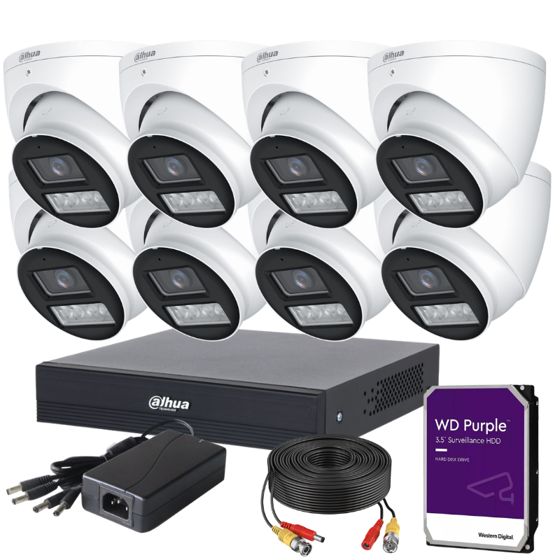 Kit de 8 caméras de surveillance analogique DAHUA - Série Pro