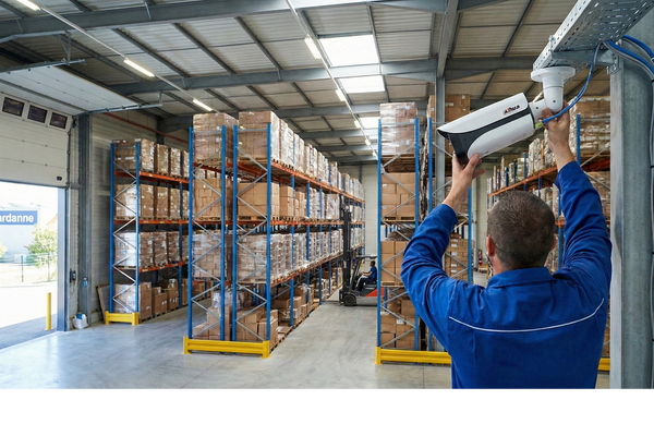 Installation de caméras de surveillance dans un entrepôt à Gardanne proche de Marseille