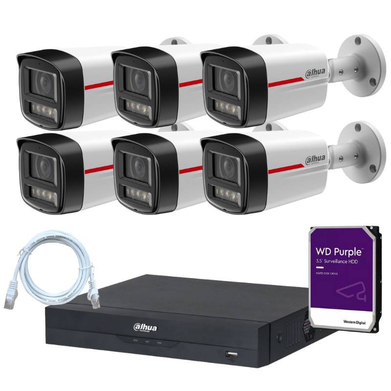 Kits 6 caméras IP Dahua