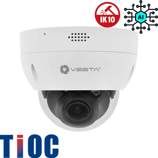 Caméra de surveillance dôme IP VESTA avec zoom - TiOC Anti-Vandalisme
