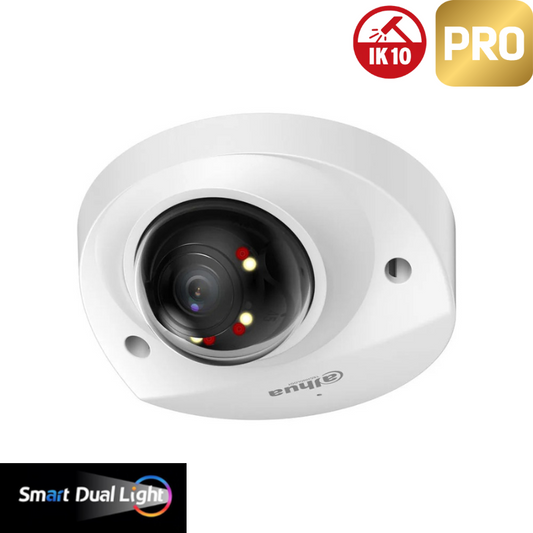 Caméra de surveillance dôme IP DAHUA - Anti-Vandalisme d'angle