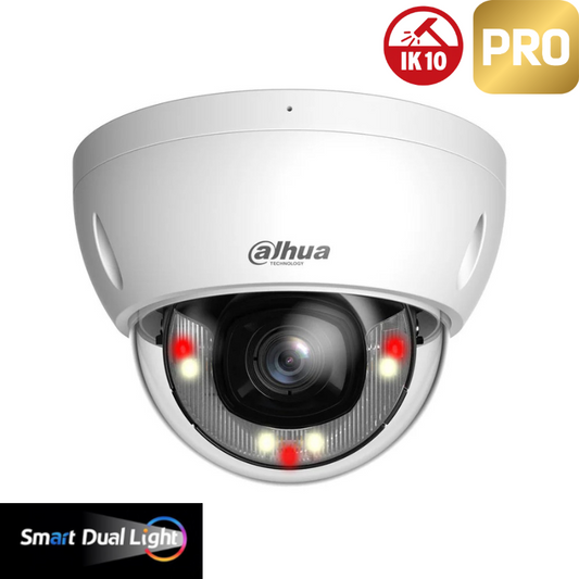 Caméra de surveillance dôme IP DAHUA -  Série Pro Anti-vandalisme Smart Light