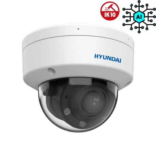 Caméra de surveillance dôme IP anti-vandalisme HYUNDAI avec zoom motorisée et IA