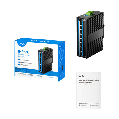 Switch Ethernet 8 Ports POE Cudy - Industriel