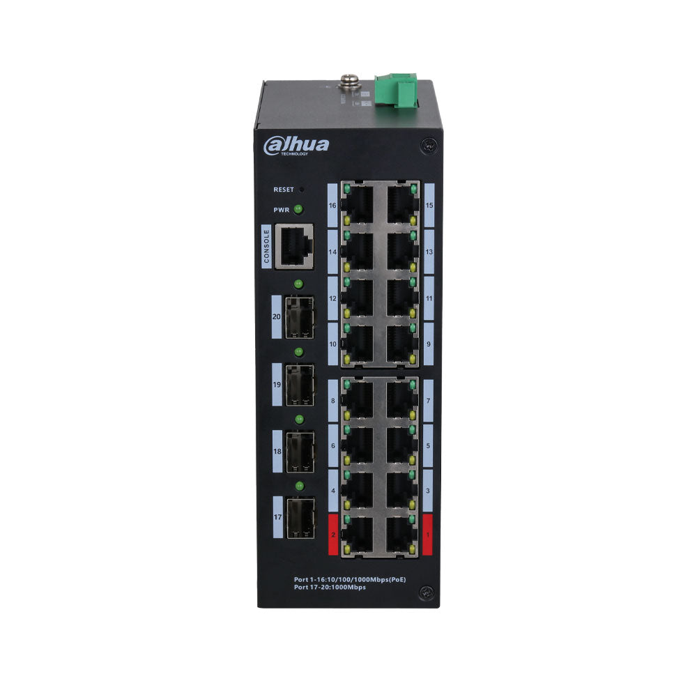 Switch Ethernet industriel 16 Ports POE avec Cloud - DAHUA