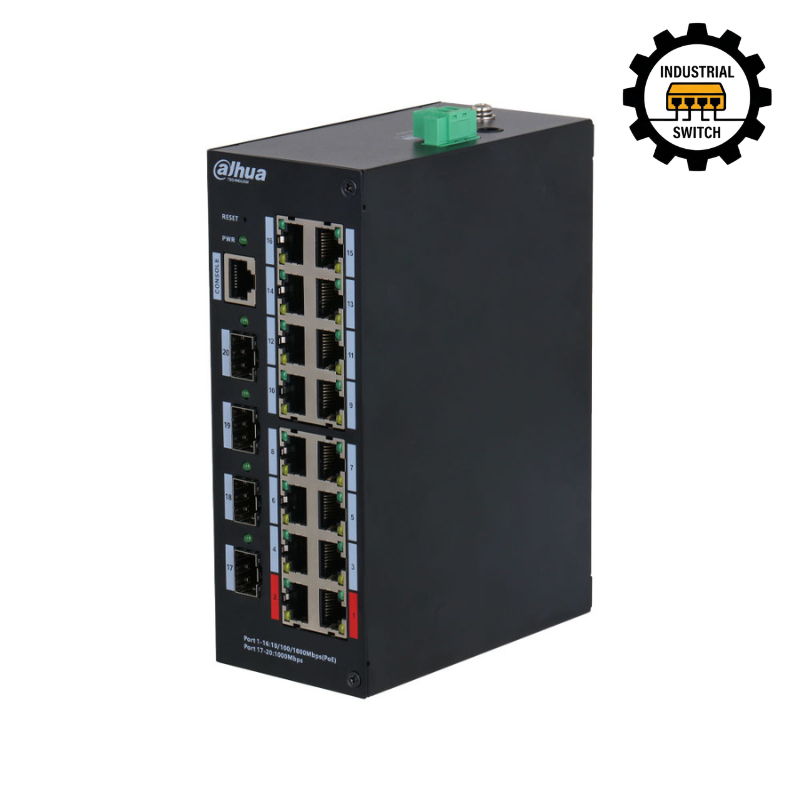 Switch Ethernet industriel 16 Ports POE avec Cloud - DAHUA