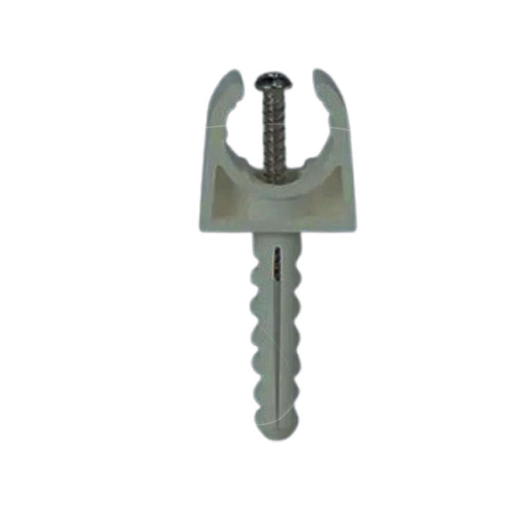 Sachet de 100 accroches simples avec cheville pour tube