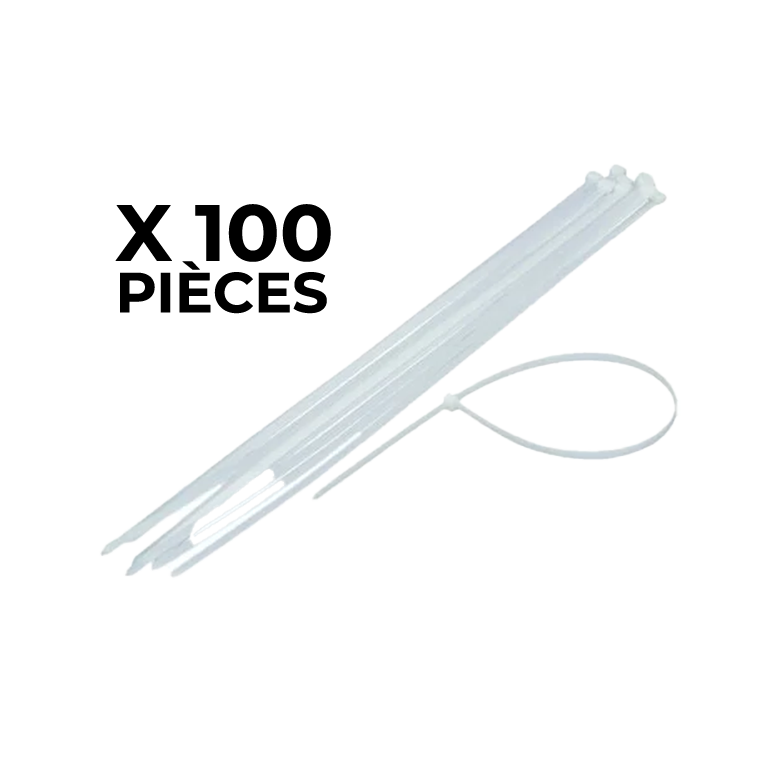 Colliers Serre-Câbles 3,5 x 200 mm - Lot de 100