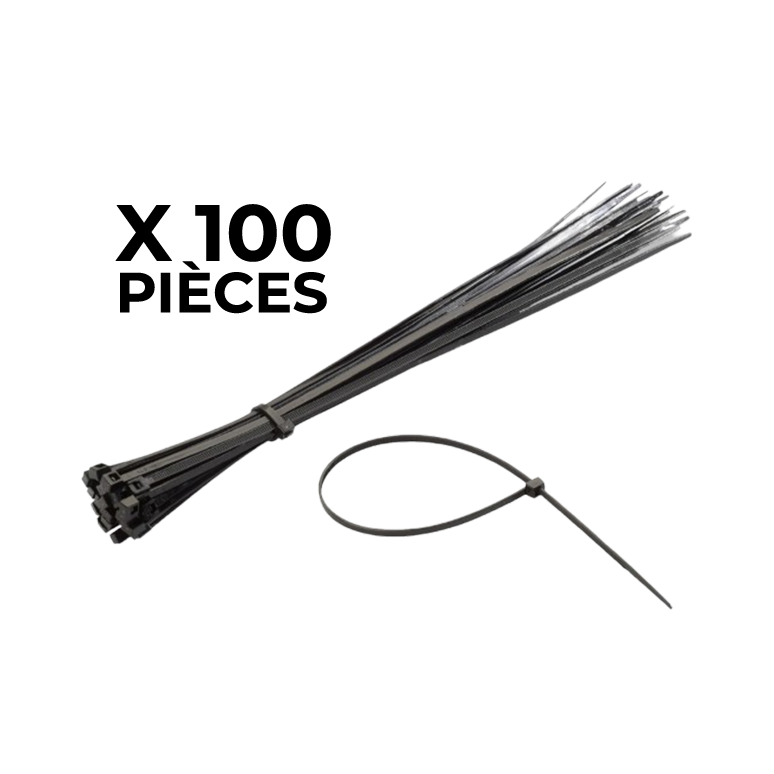 Colliers Serre-Câbles 7,6 x 400 mm - Lot de 100