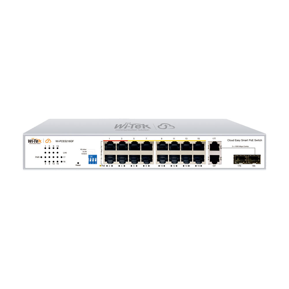 Switch Ethernet 16 Ports POE avec Cloud - WITEK