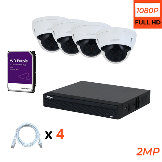 Kit de vidéosurveillance IP DAHUA avec 4 caméras Haute définition