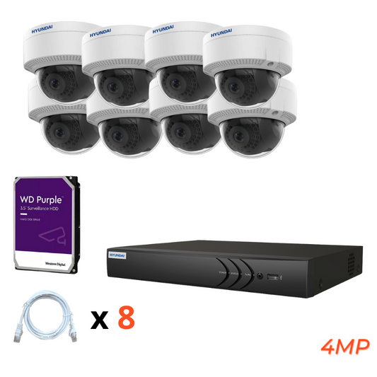 Kit de vidéosurveillance IP HYUNDAI avec 8 caméras Très Haute définition