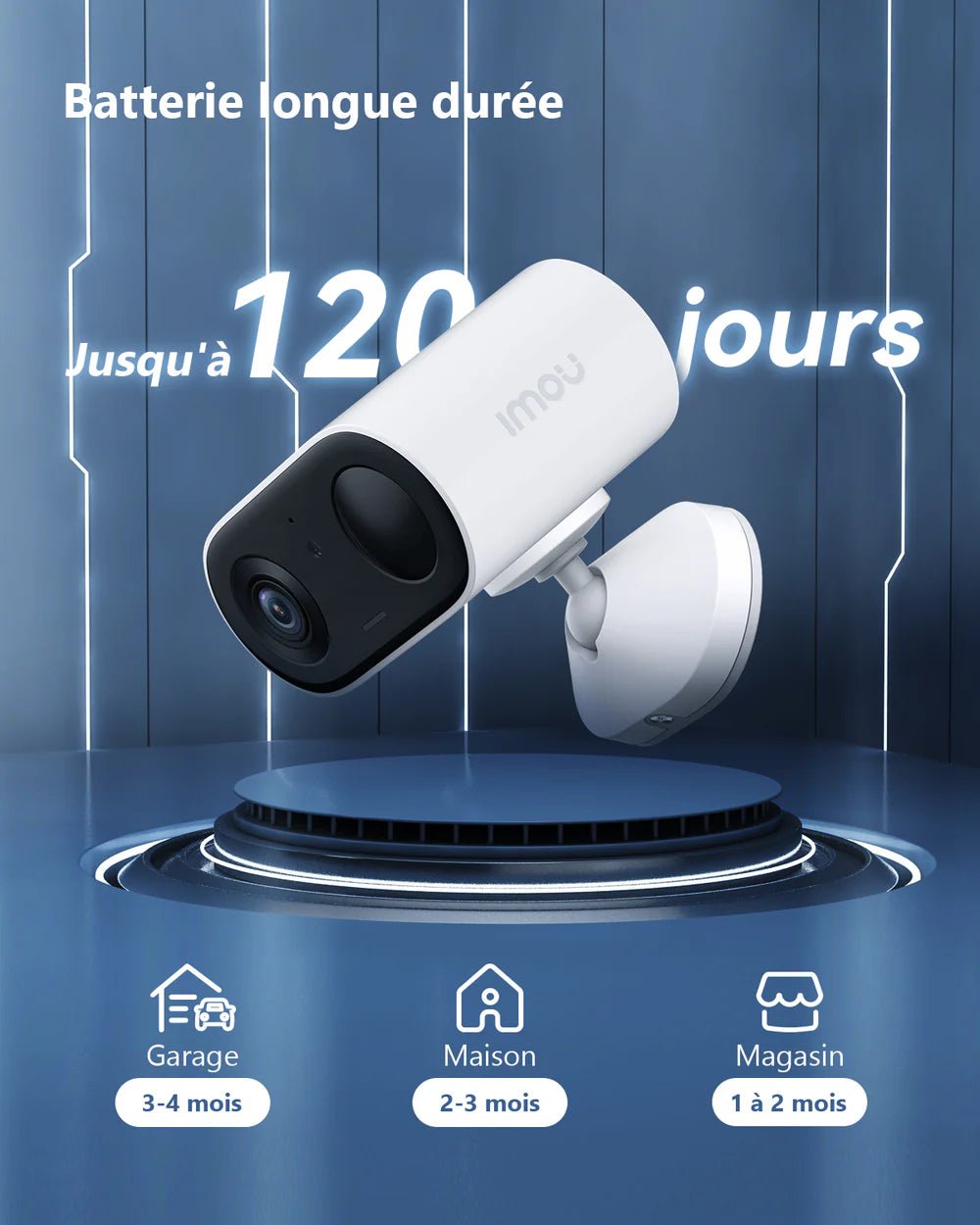 Caméra 100% autonome avec batterie et panneau solaire - Direct - Sécurité - Boutique