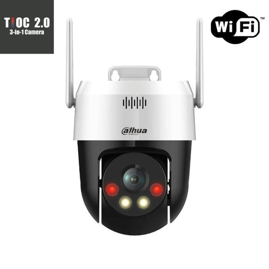 Caméra de surveillance DAHUA TiOC IP extérieur sans fil avec dissuasion active - Direct - Sécurité - Boutique