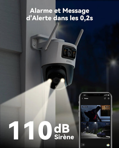 Caméra de surveillance IMOU Double Objectif pour l'extérieur avec détection de mouvement et haut parleur - Direct - Sécurité - Boutique