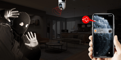 Caméra de surveillance IMOU Double Objectif pour l'intérieur avec détection de mouvement et haut parleur - Direct - Sécurité - Boutique