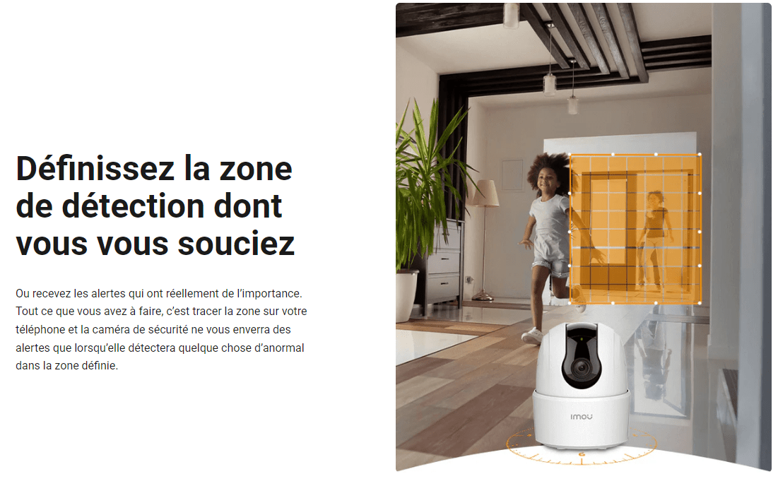 Caméra de surveillance motorisée pour l'intérieur avec détection de mouvement et haut parleur - Direct - Sécurité - Boutique
