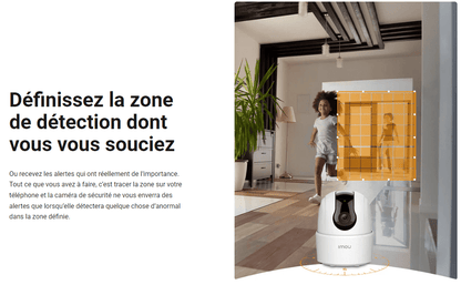 Caméra de surveillance motorisée pour l'intérieur avec détection de mouvement et haut parleur - Direct - Sécurité - Boutique