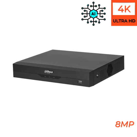 Enregistreur de vidéosurveillance DAHUA 16 canaux analogique très haute définition 8MP avec IA - 2 disques durs - Direct - Sécurité - Boutique