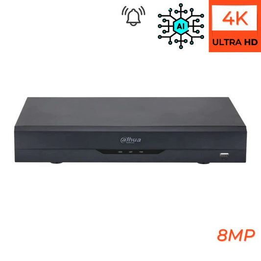 Enregistreur de vidéosurveillance DAHUA 16 canaux analogique très haute définition 8MP avec sortie d'alarme et IA - 2 disques durs - Direct - Sécurité - Boutique