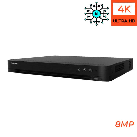 Enregistreur de vidéosurveillance HYUNDAI 8 canaux analogique 8MP Avec IA - Direct - Sécurité - Boutique