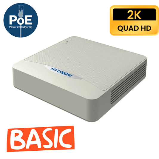 Enregistreur de vidéosurveillance IP HYUNDAI 4 CANAUX POE - Série lite - Direct - Sécurité - Boutique