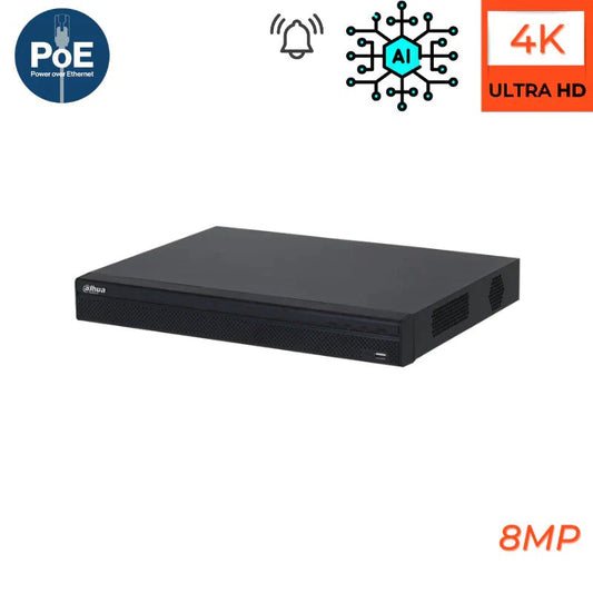 Enregistreurs de vidéosurveillance DAHUA 16 CANAUX POE avec IA et sorties d'alarme - Direct - Sécurité - Boutique