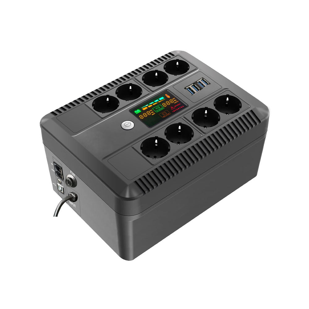 Onduleur avec 6 prises 850VA / 480W - Direct - Sécurité - Boutique