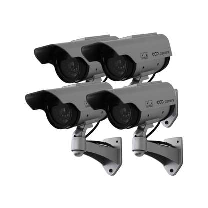 Pack de 4 caméras de surveillance factice solaire pour la dissuasion - Direct - Sécurité - Boutique