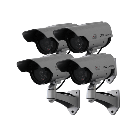 Pack de 4 caméras de surveillance factice solaire pour la dissuasion - Direct - Sécurité - Boutique