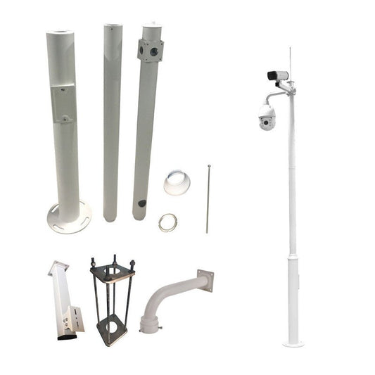 Poteau Mât Spécial Vidéo Surveillance de 4 mètres - Direct - Sécurité - Boutique