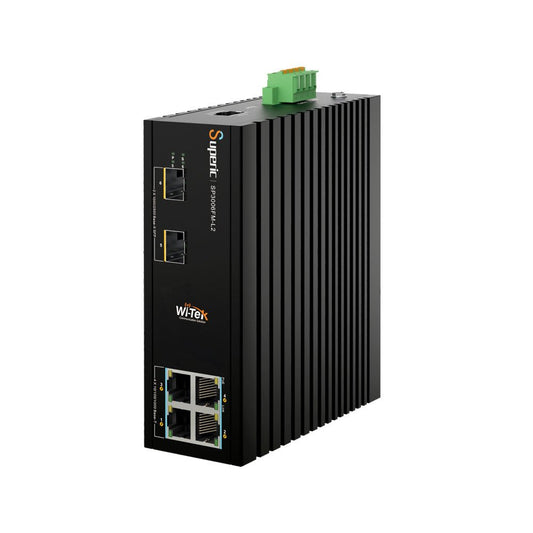 Switch POE gérable industriel 4 ports WITEK - Direct - Sécurité - Boutique