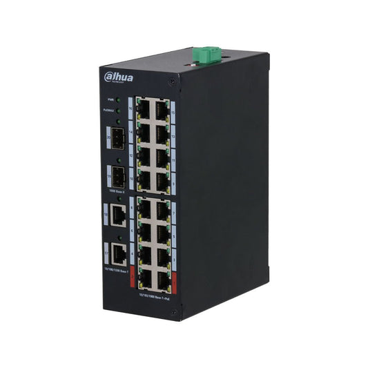Switch POE industriel 16 ports DAHUA - Direct - Sécurité - Boutique