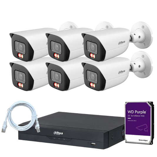 Kit de 6 caméras de surveillance extérieure DAHUA - Série Pro AcuPick
